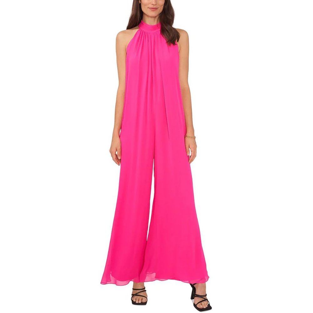 VINCE CAMUTO Draped Halter Jumpsuit